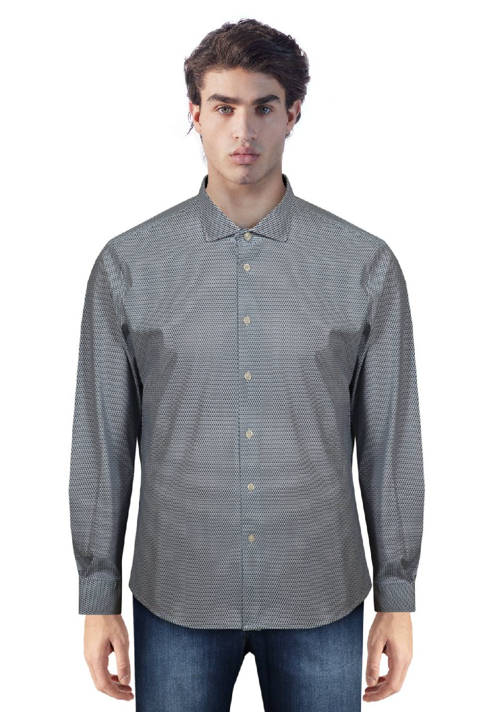 Primo Emporio Camicia in Poliammide Micro Fantasia Saldi