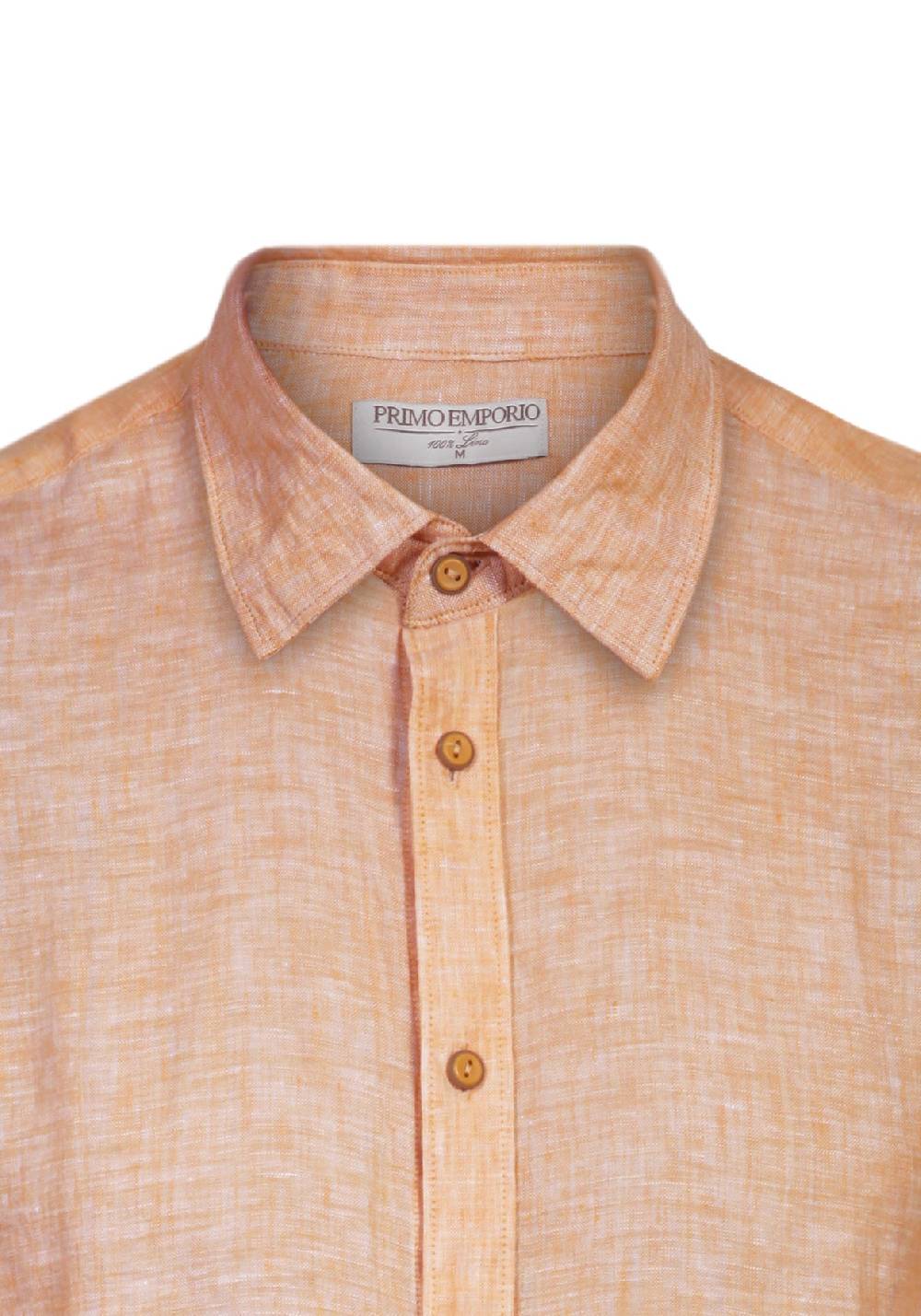 Primo Emporio Camicia Lino Mezza Manica - Arancio Offerte