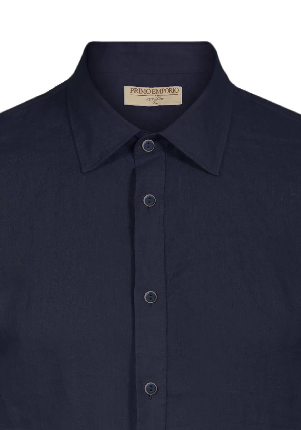 Primo Emporio Camicia Lino Mezza Manica - Blue Hotsell