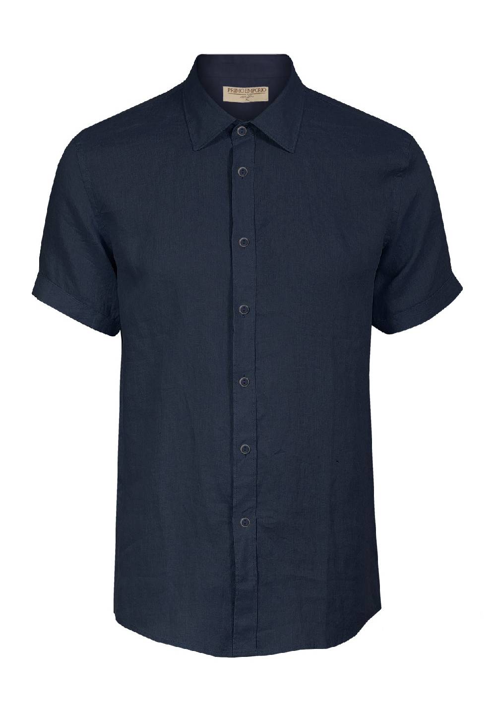 Primo Emporio Camicia Lino Mezza Manica - Blue Hotsell