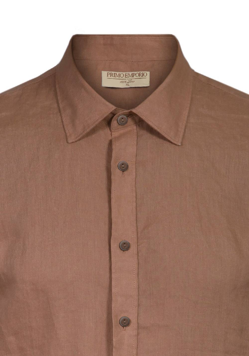 Primo Emporio Camicia Lino Mezza Manica - Tabacco Vendita Economica