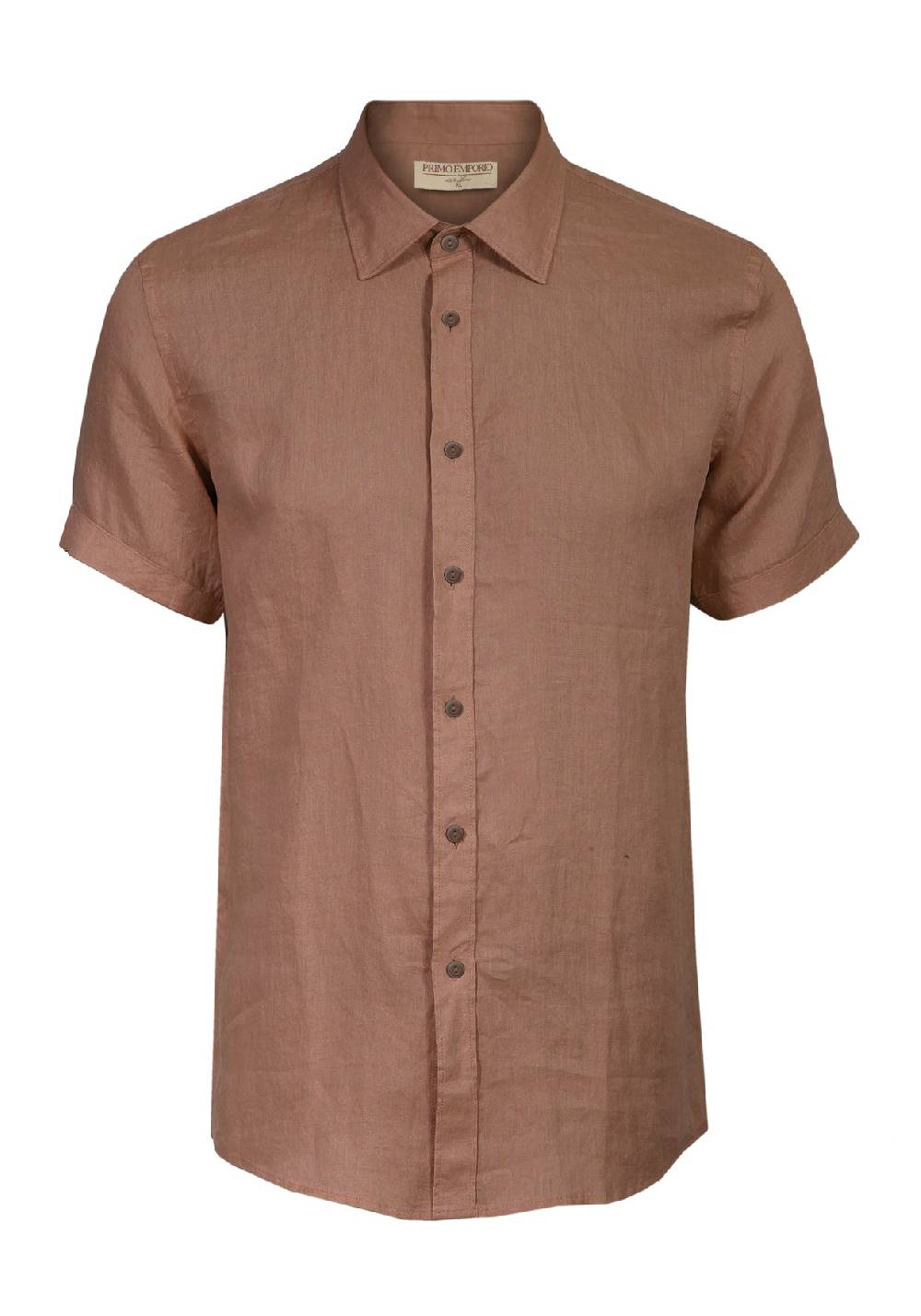 Primo Emporio Camicia Lino Mezza Manica - Tabacco Vendita Economica