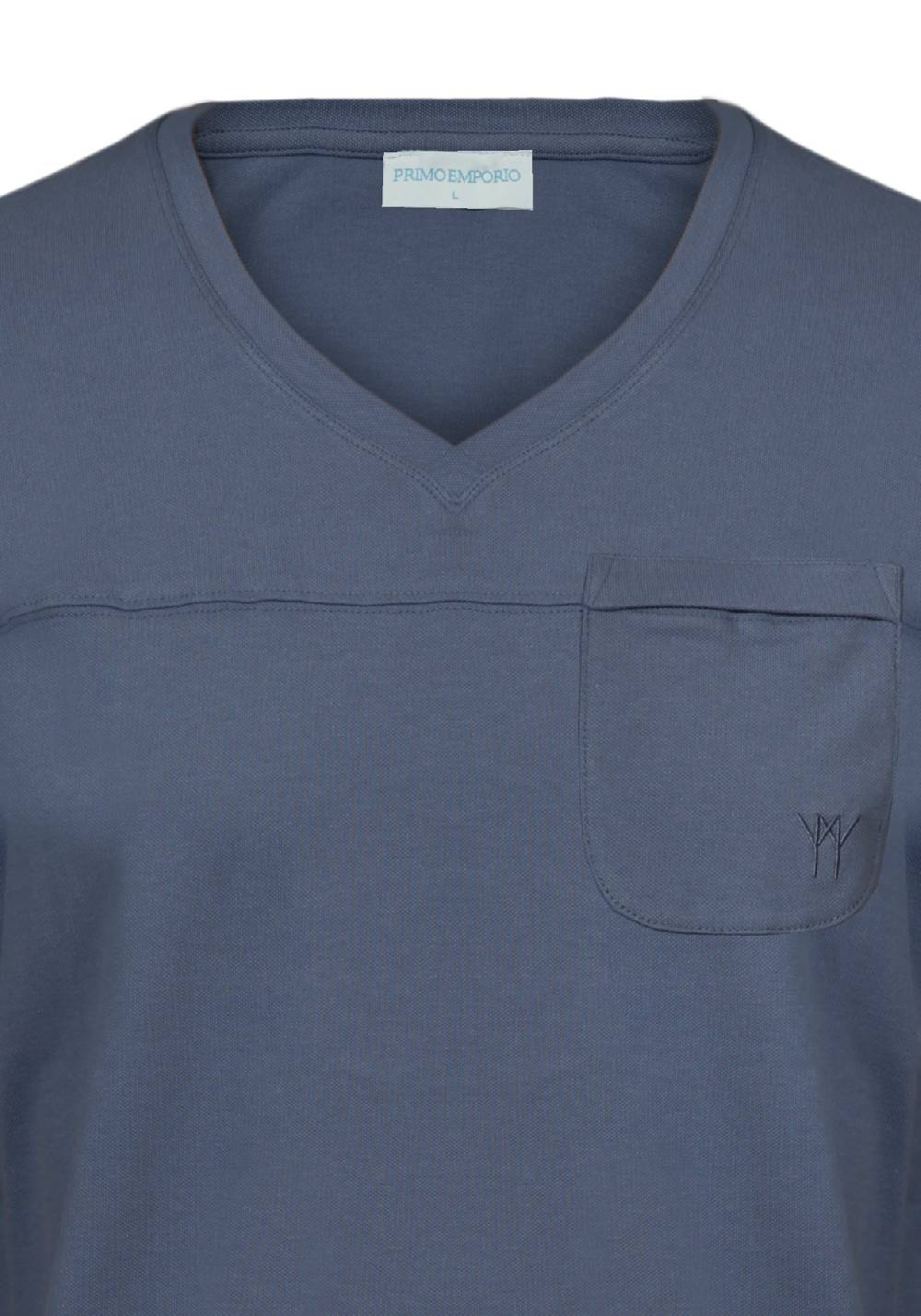 Primo Emporio T-shirt scollo a V con taschino Qualità