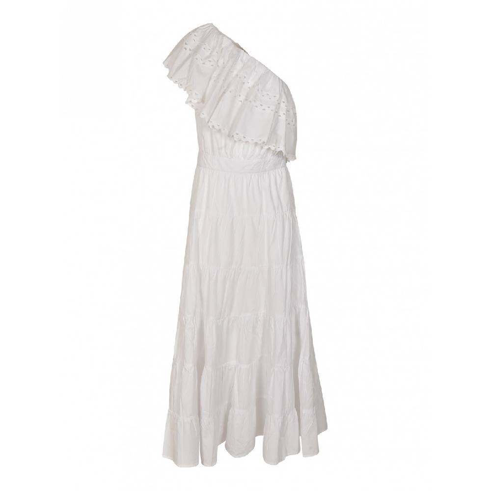 ANTIK BATIK Abito monospalla lungo con volant