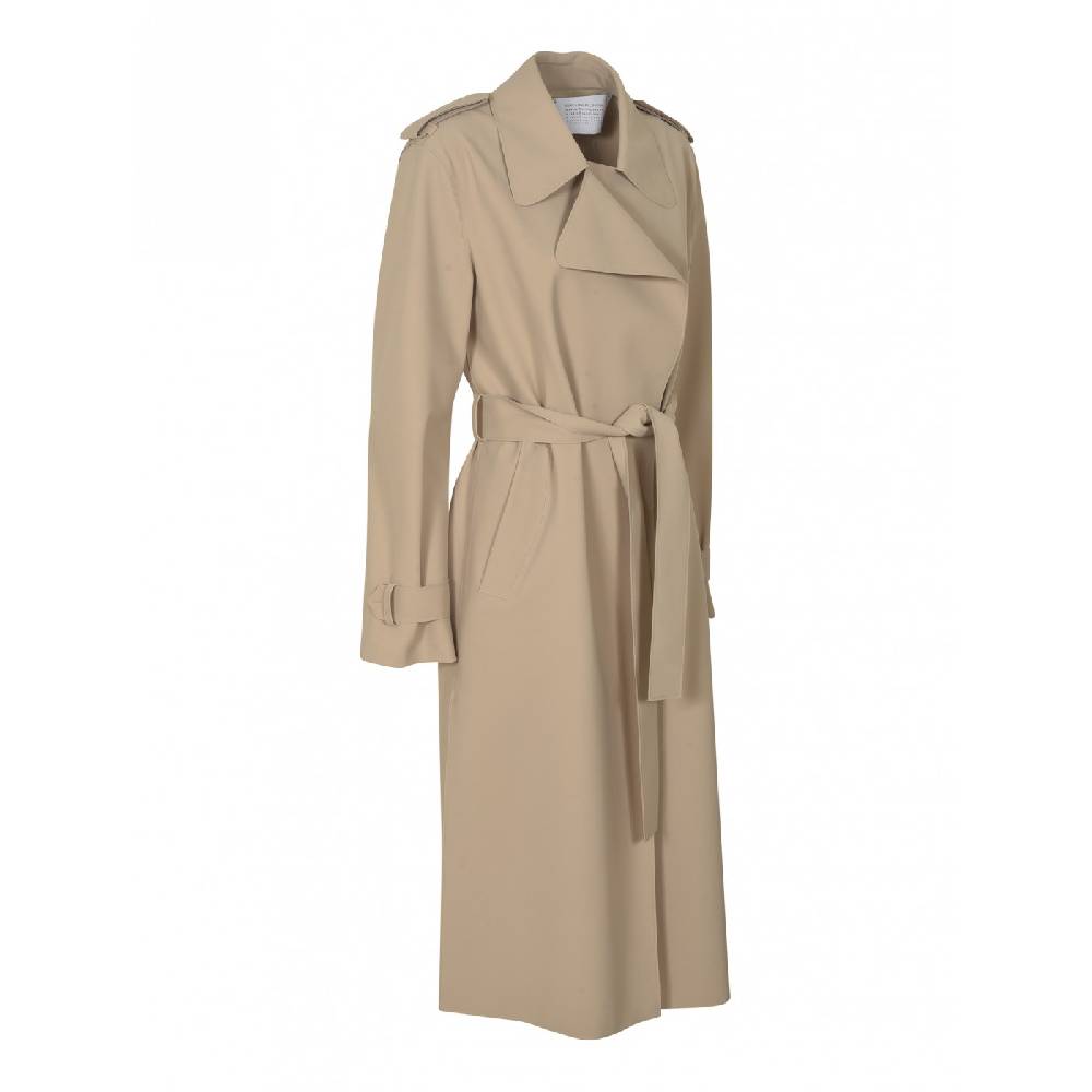 HARRIS WHARF LONDON Trench scuba con spacchi laterali Vendita Calda
