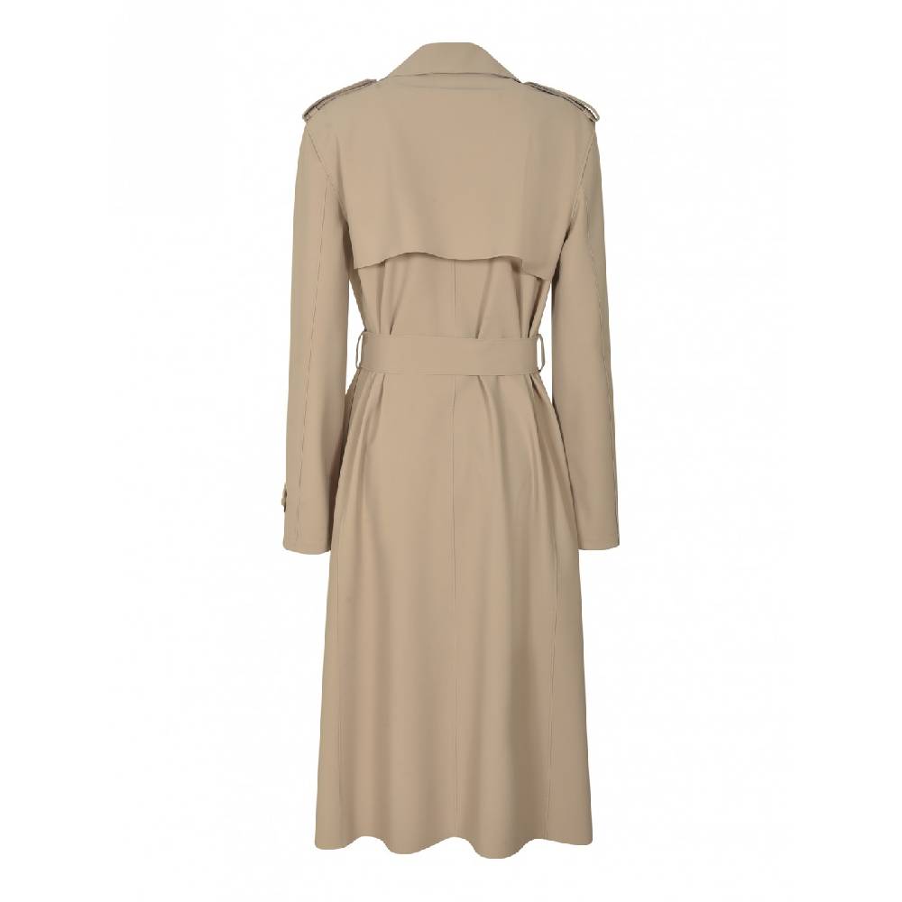 HARRIS WHARF LONDON Trench scuba con spacchi laterali Vendita Calda