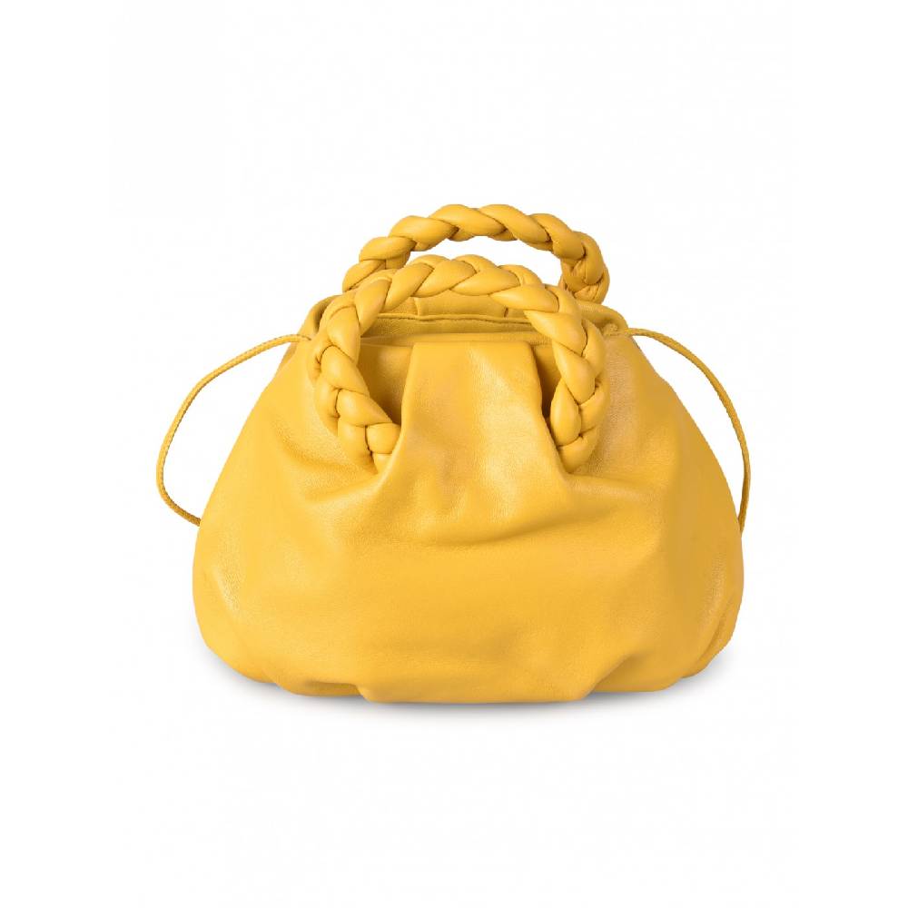 HEREU Bombon braided handle pleated crossbody