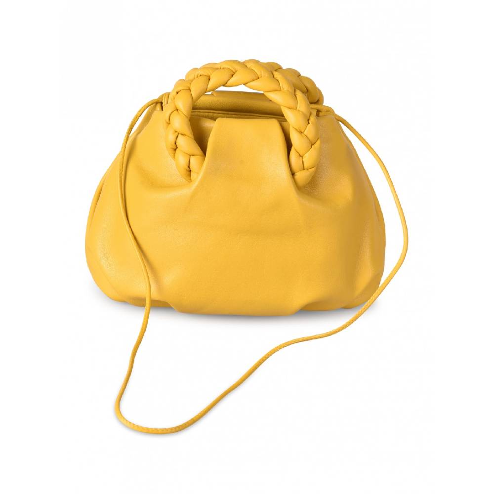 HEREU Bombon braided handle pleated crossbody Nuova