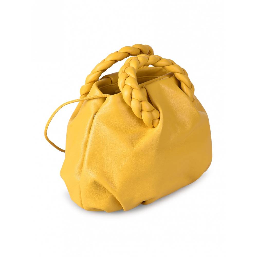 HEREU Bombon braided handle pleated crossbody Nuova