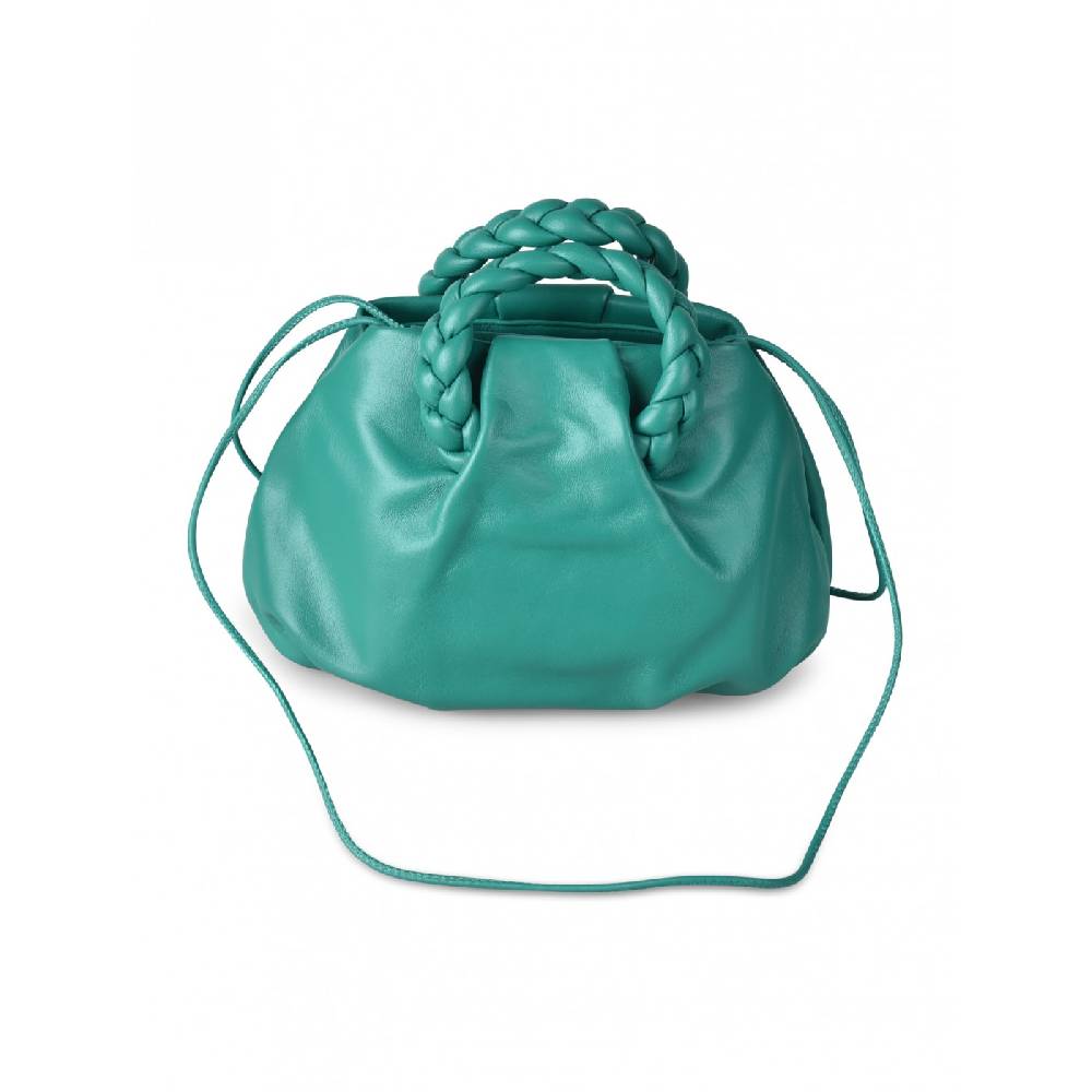 HEREU Bombon braided handle pleated crossbody Moda