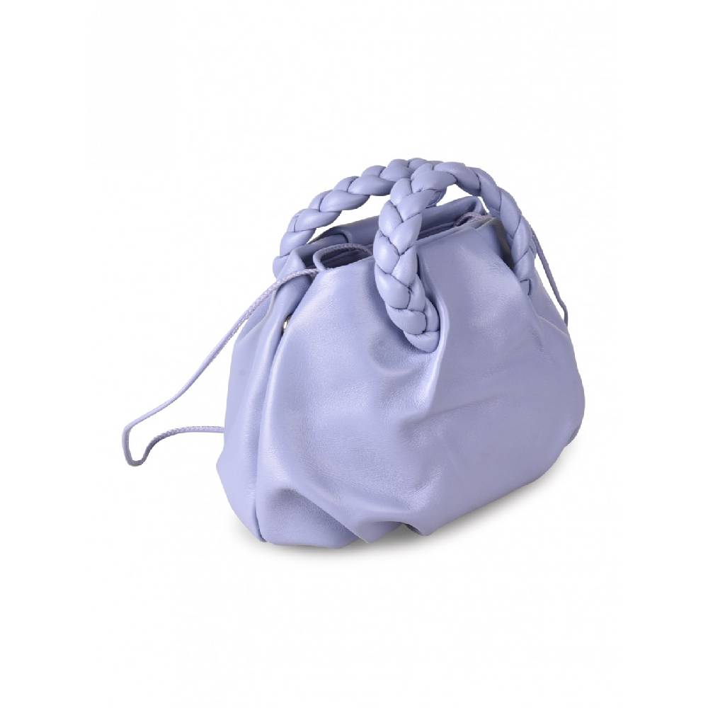HEREU Bombon braided handle pleated crossbody 2025