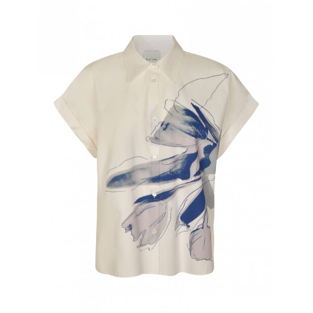 PAUL SMITH Camicia m m con stampa fiore Vendita calda