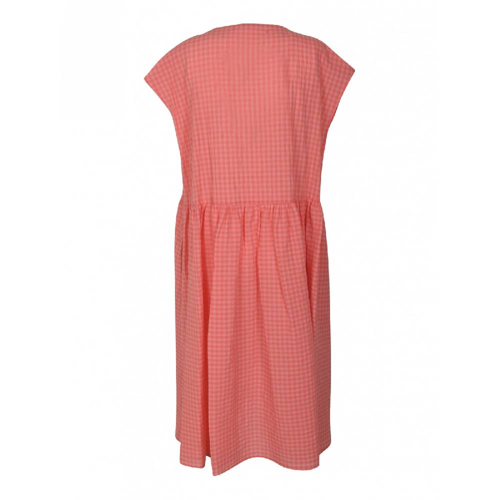 APUNTOB Abito quadretti spalla scesa Latest fashion