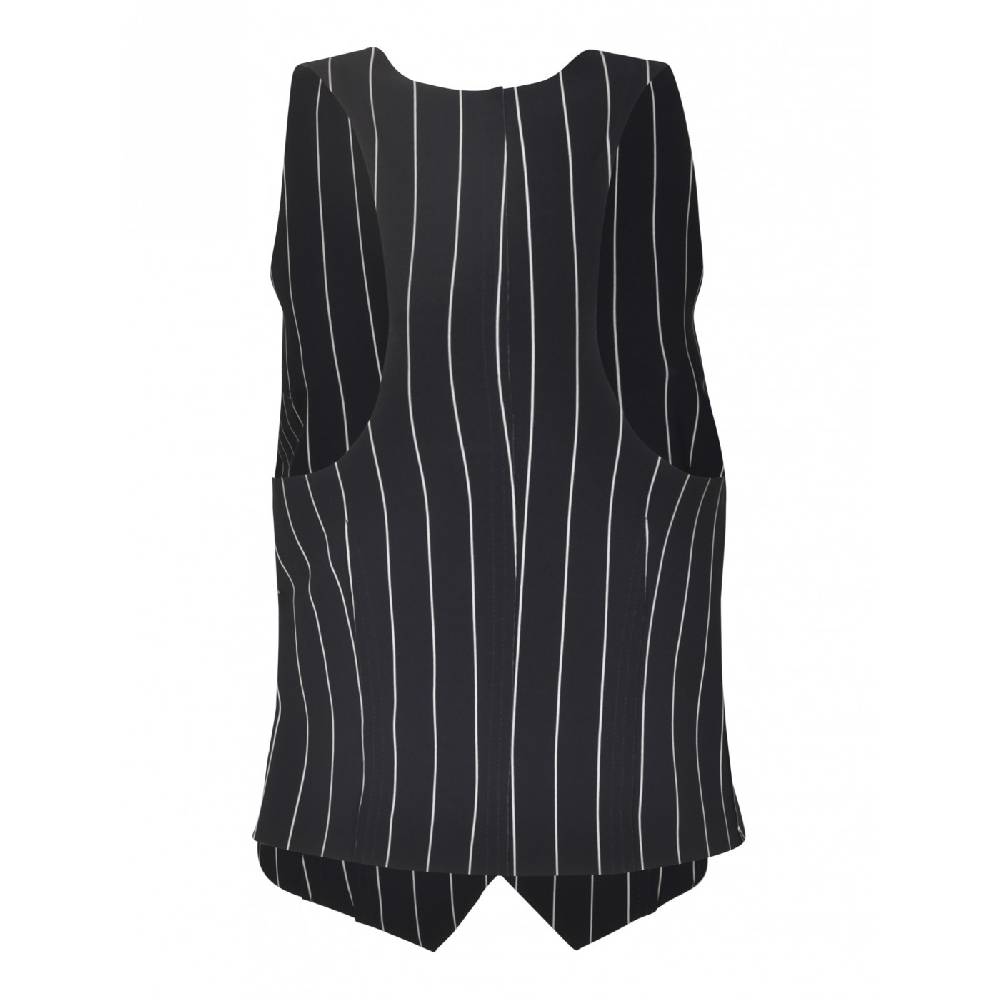 NORMA KAMALI Gilet con zip gessato Offerte esclusive