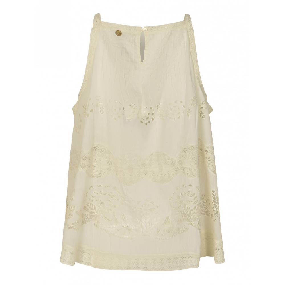 ANTIK BATIK Top senza maniche traforato aloha Liquidazione