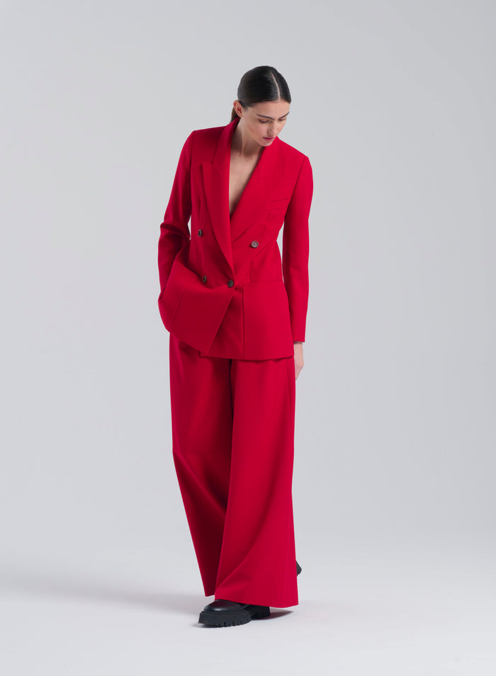Lorena Antoniazzi PANTALONI PALAZZO IN LANA STRETCH Vendita