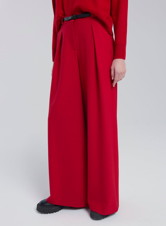 Lorena Antoniazzi PANTALONI PALAZZO IN LANA STRETCH Vendita
