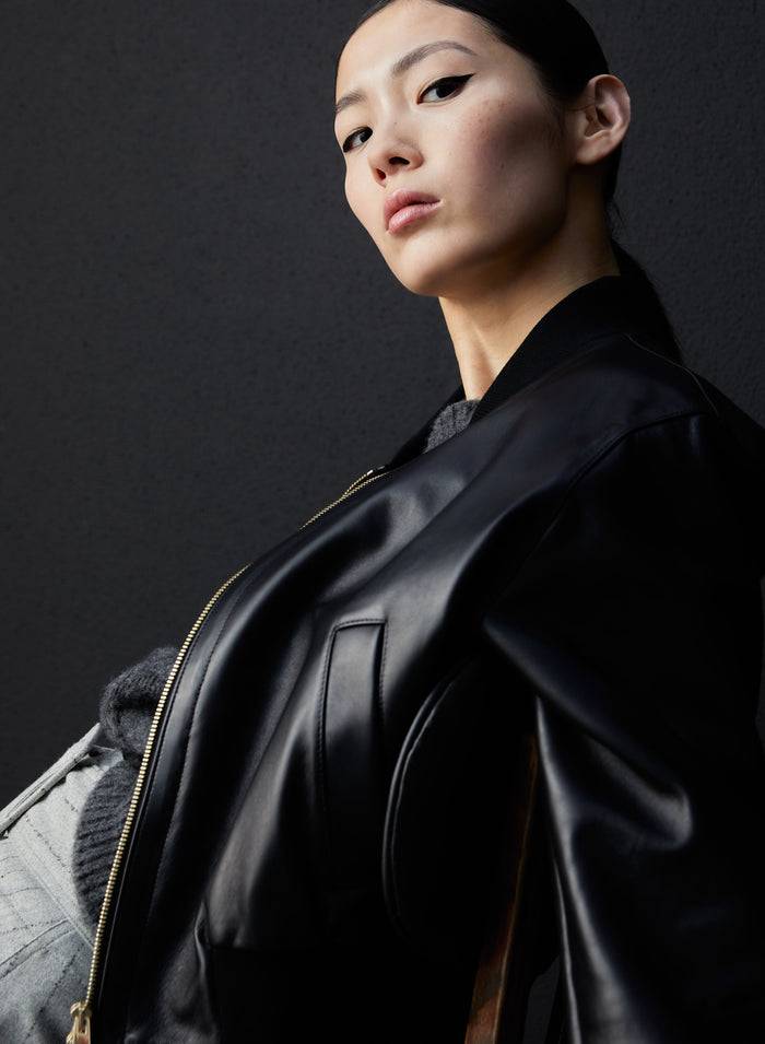 Lorena Antoniazzi BOMBER IN PELLE In Vendita