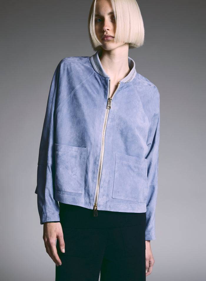 Lorena Antoniazzi BOMBER IN SUEDE Vendite Flash