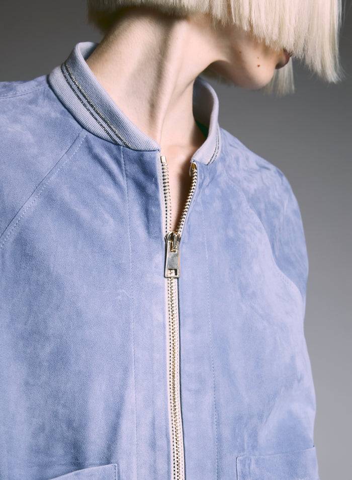 Lorena Antoniazzi BOMBER IN SUEDE Vendite Flash