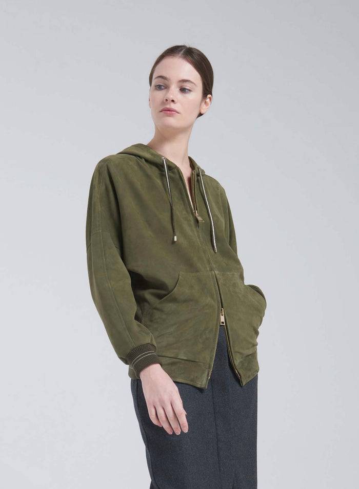 Lorena Antoniazzi BOMBER IN SUEDE Negozio