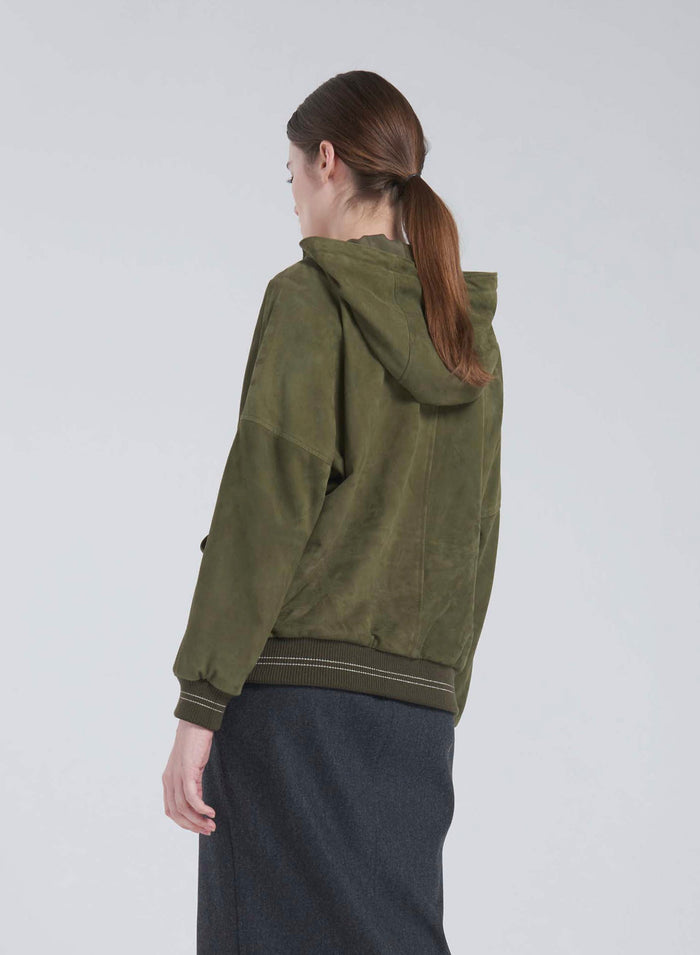 Lorena Antoniazzi BOMBER IN SUEDE Negozio
