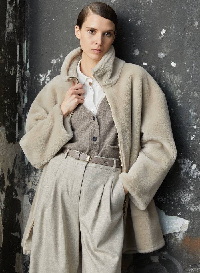 Lorena Antoniazzi CAPPOTTO IN MONTONE Nuovo