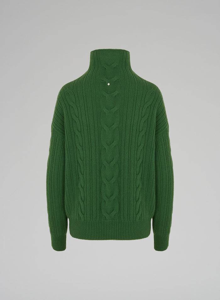 Lorena Antoniazzi MAGLIA COLLO ALTO A TRECCE Sconto