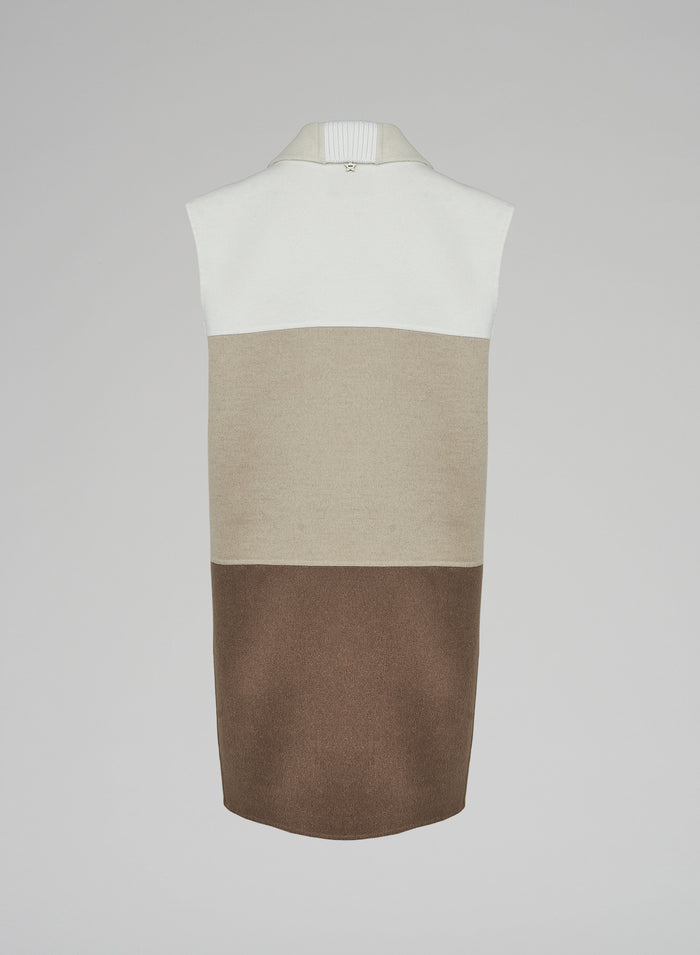 Lorena Antoniazzi GILET LUNGO IN LANA E ANGORA Vendite Flash
