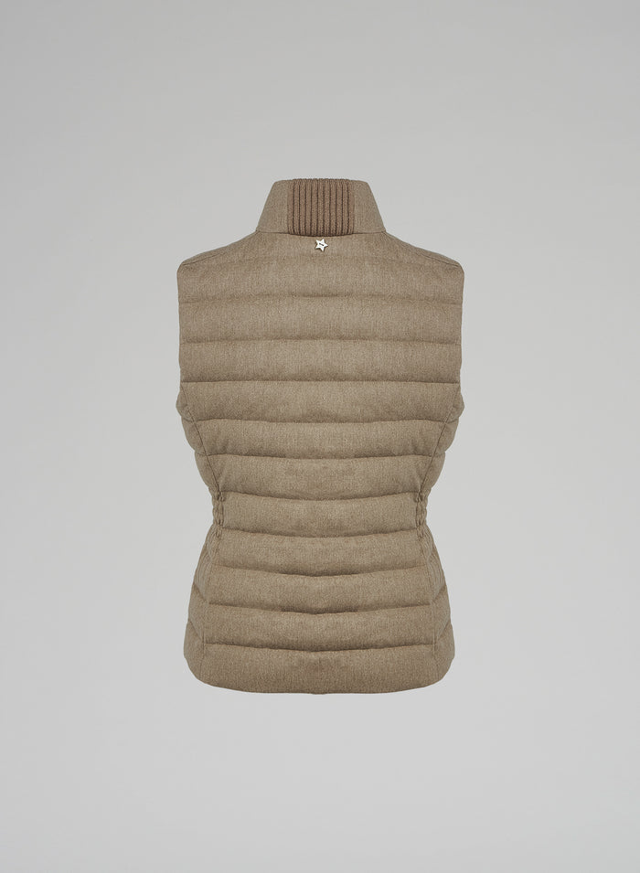 Lorena Antoniazzi GILET IMBOTTITO IN FLANELLA STRETCH Negozi Online