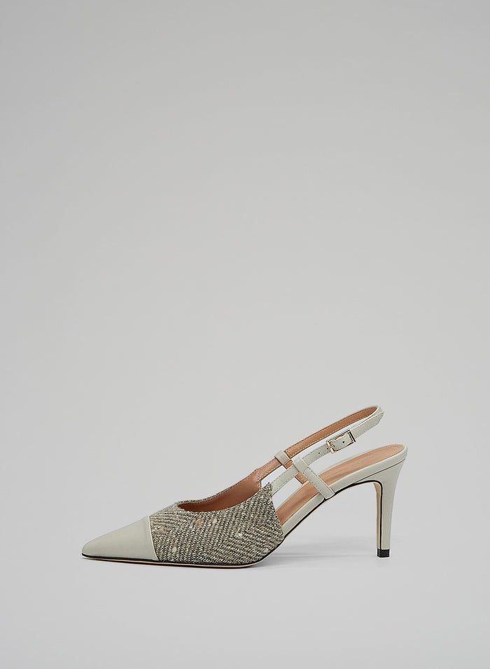Lorena Antoniazzi SLINGBACK IN PELLE E LANA Offerte
