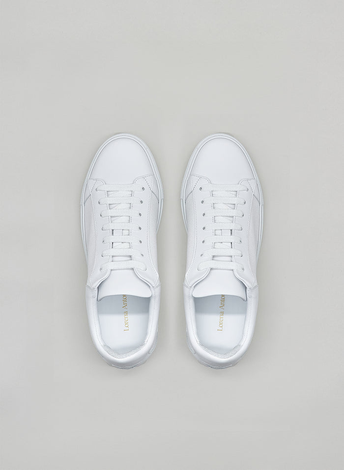 Lorena Antoniazzi SNEAKERS IN PELLE E COTONE Vendita Calda