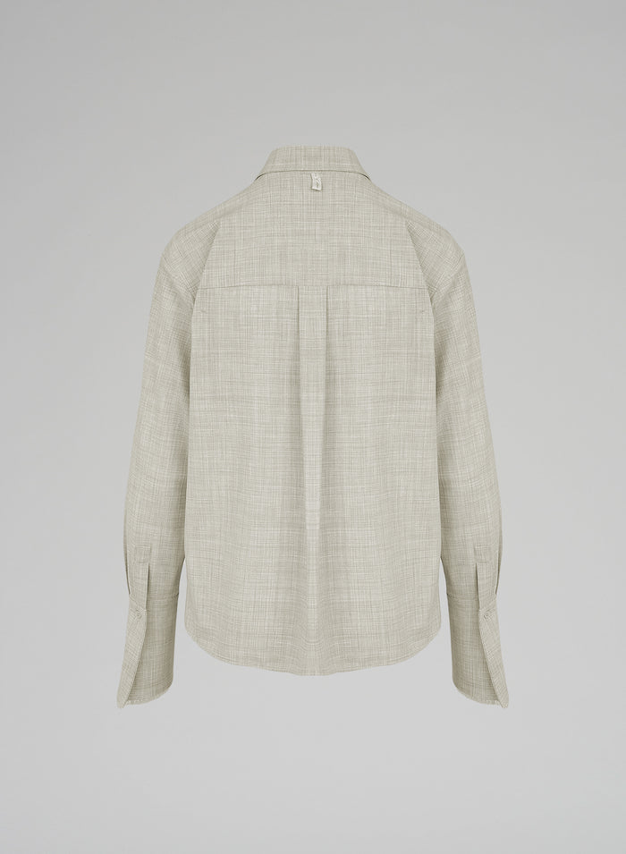 Lorena Antoniazzi CAMICIA IN LANA MELANGE In Linea