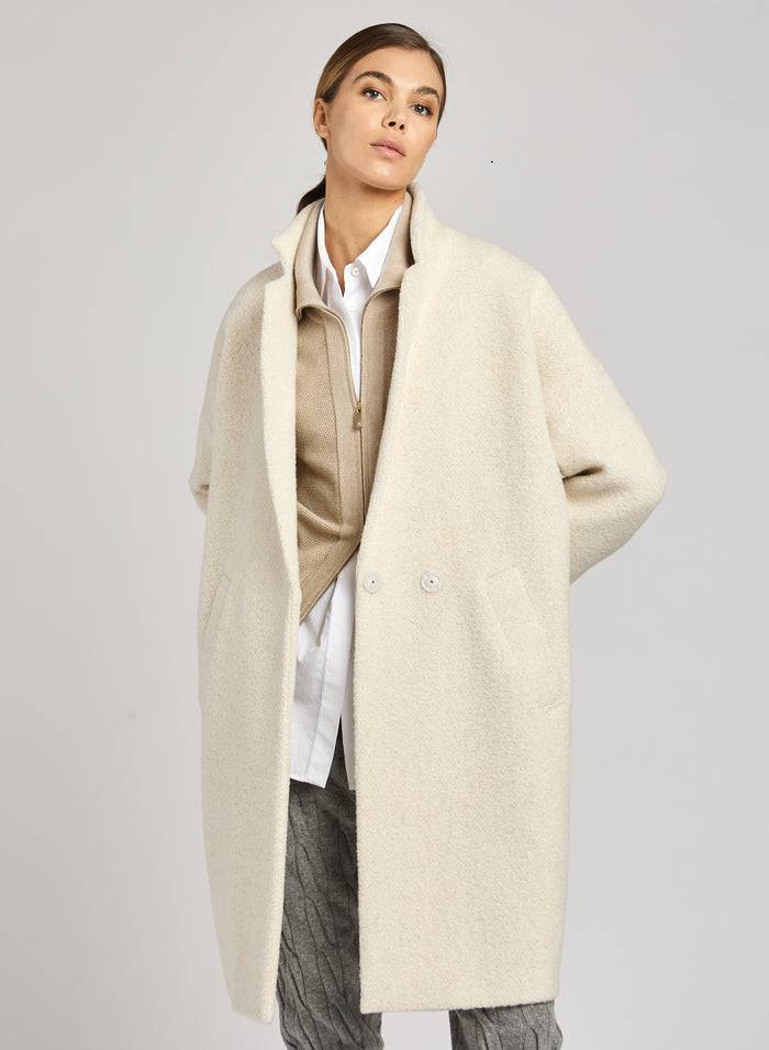 Lorena Antoniazzi CAPPOTTO BOUCLE' IN ALPACA Vendita