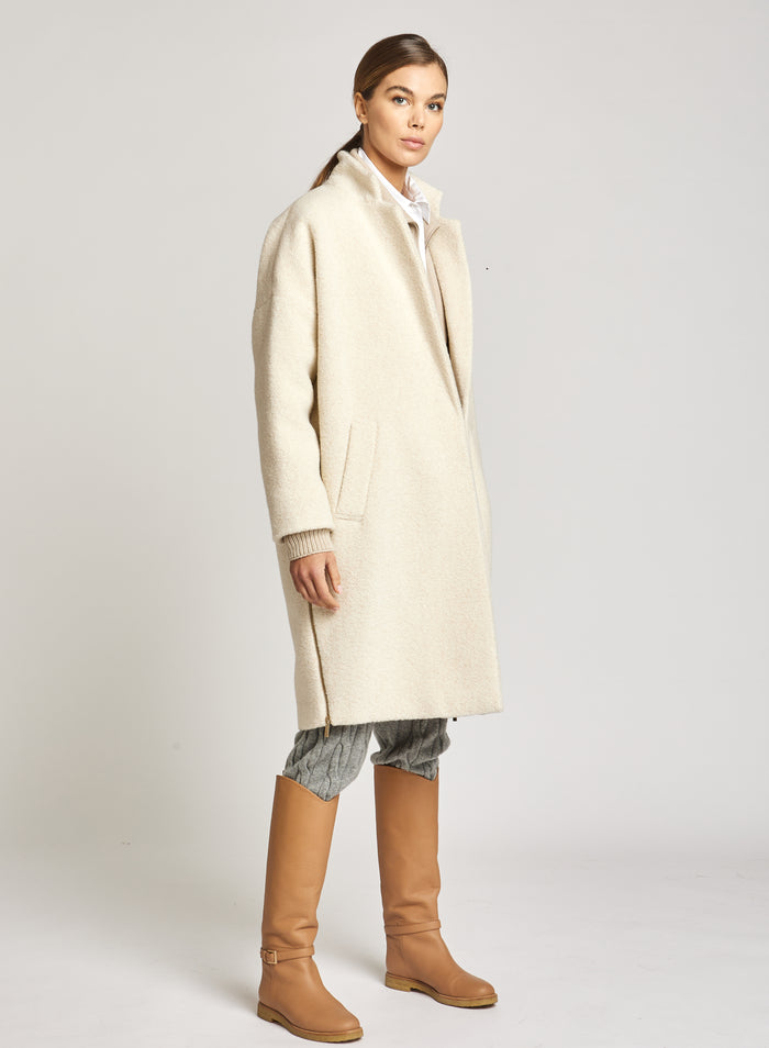 Lorena Antoniazzi CAPPOTTO BOUCLE' IN ALPACA Vendita