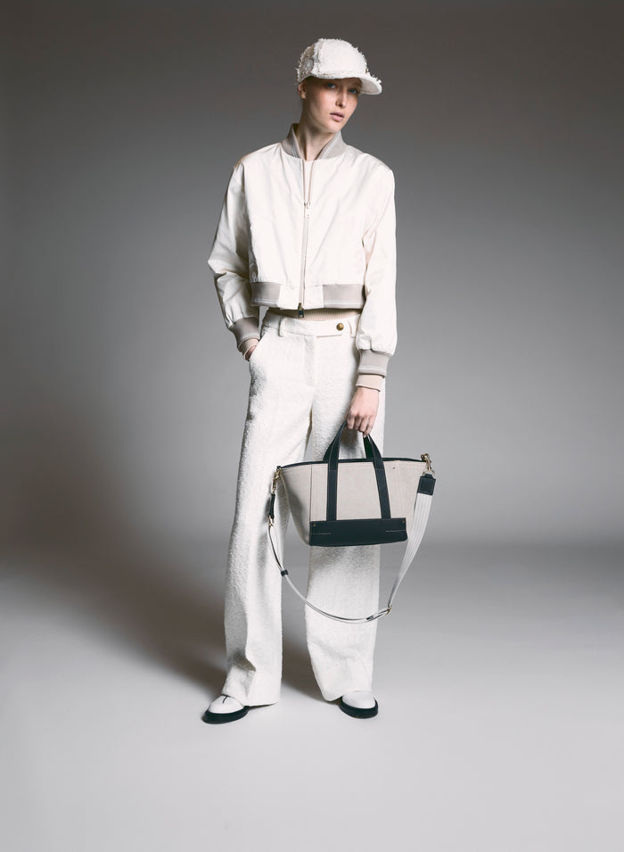 Lorena Antoniazzi BOMBER CROPPED IN NYLON Shopping Online