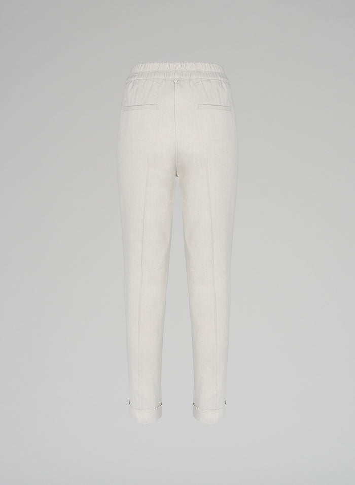 Lorena Antoniazzi JOGGERS IN LINO Prezzo Ridotto