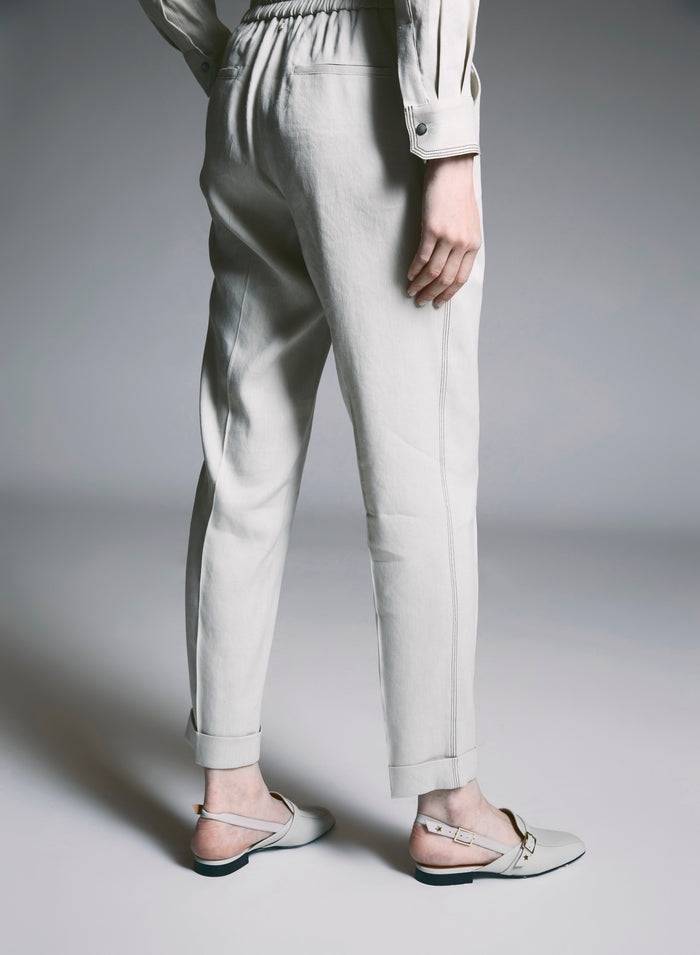 Lorena Antoniazzi JOGGERS IN LINO Prezzo Ridotto