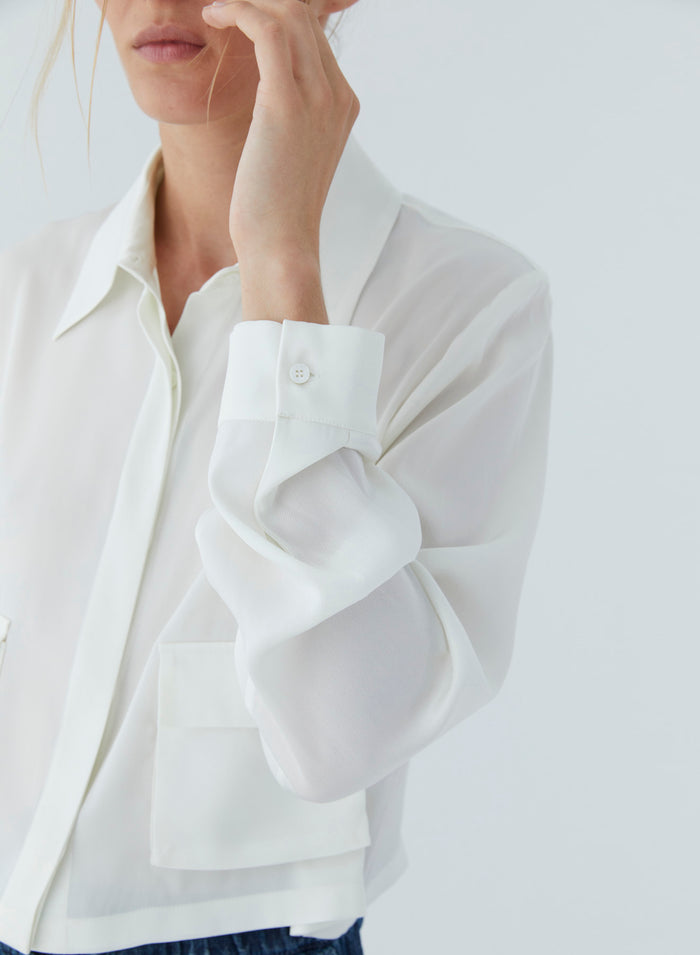 Lorena Antoniazzi BLUSA IN TWILL DI SETA Hotsell