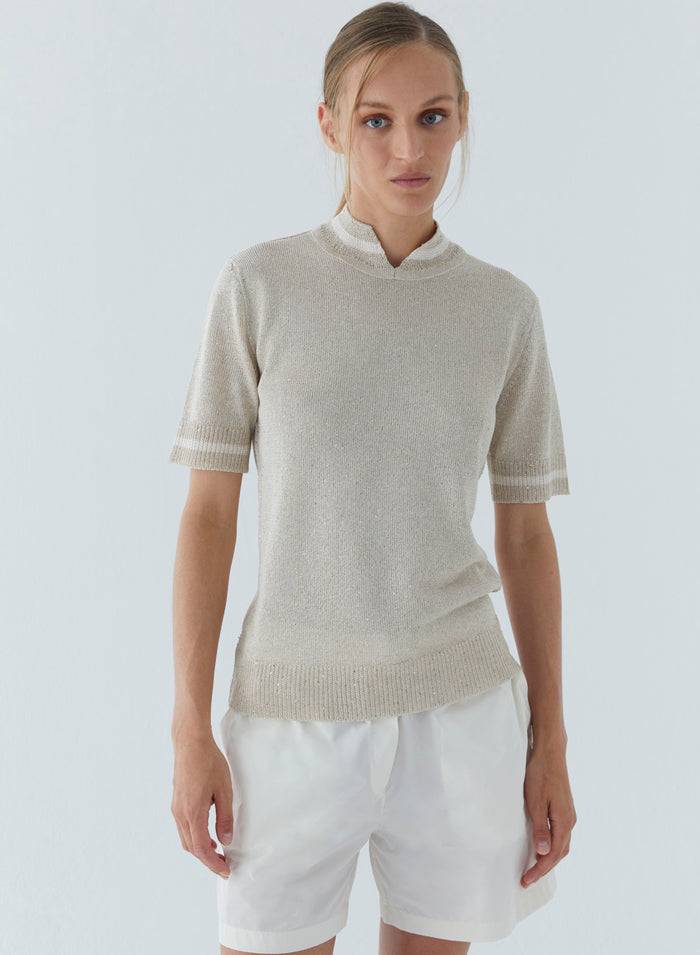 Lorena Antoniazzi TOP IN MAGLIA Vendite Flash