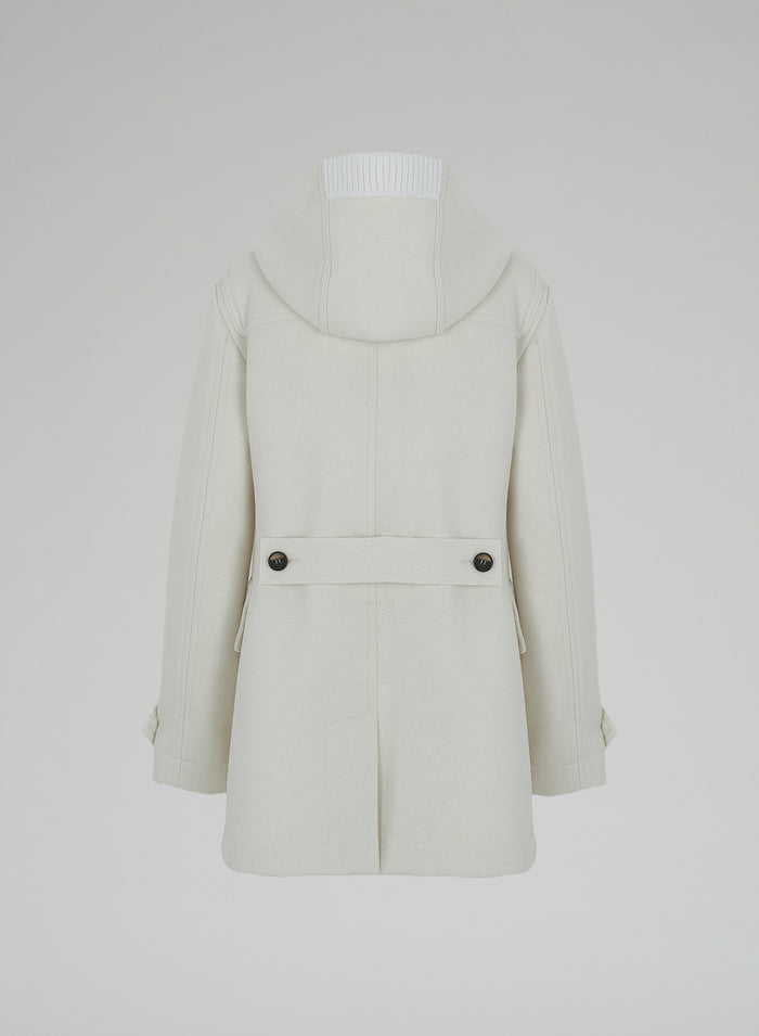 Lorena Antoniazzi CAPPOTTO IN LANA E CASHMERE CON CAPPUCCIO Fino Al -60%