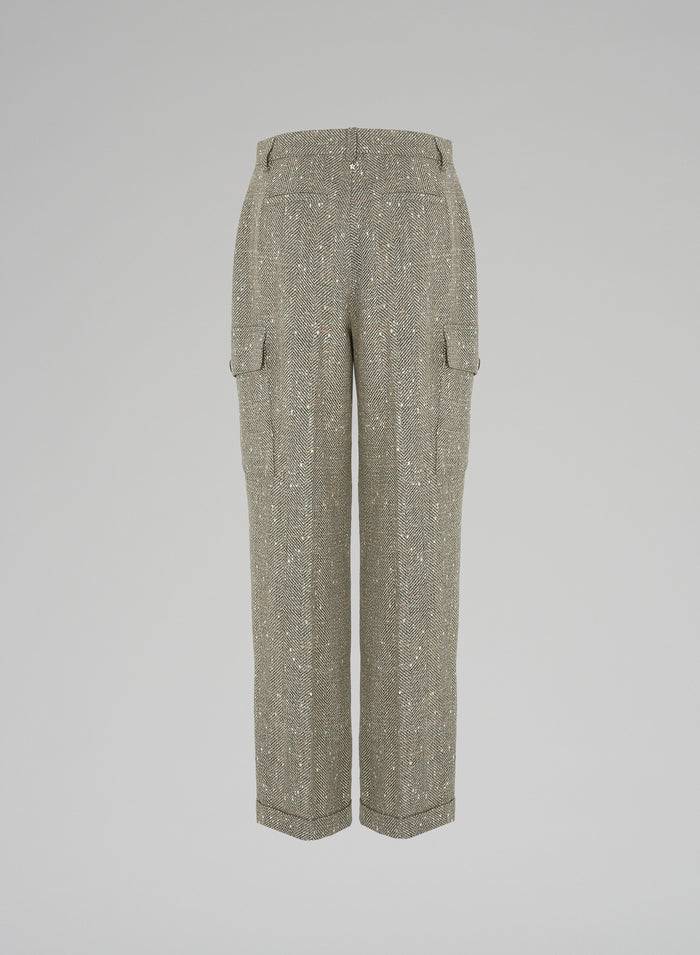 Lorena Antoniazzi PANTALONI IN CHEVRON DI LANA Prezzo Ridotto