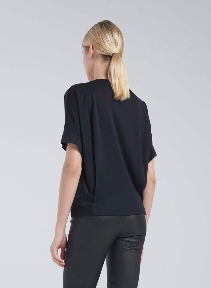 Lorena Antoniazzi T-SHIRT IN TWILL DI SETA Novità