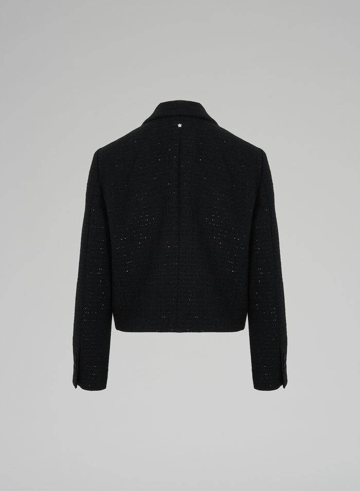 Lorena Antoniazzi GIACCA CROP IN LANA Moda