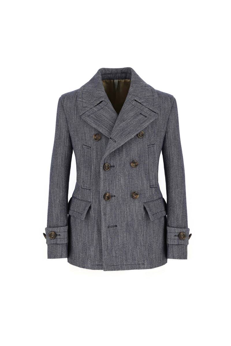 Lubiam Peacoat Sartorial Indigo Peacoat Sartorial Indigo In Saldo