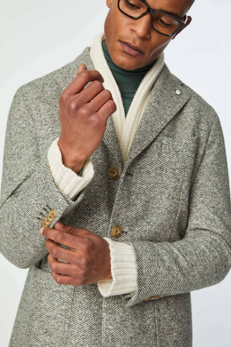 Lubiam Cappotto London in jersey verde pastello Cappotto London in jersey verde pastello Soddisfazione Garantita