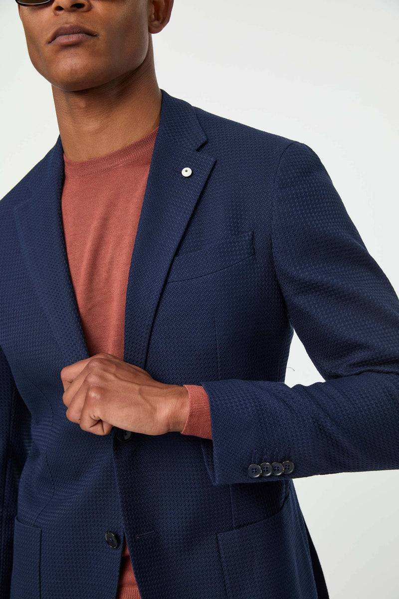 Lubiam Giacca JACK blu notte lavorata Giacca JACK blu notte lavorata Sconto