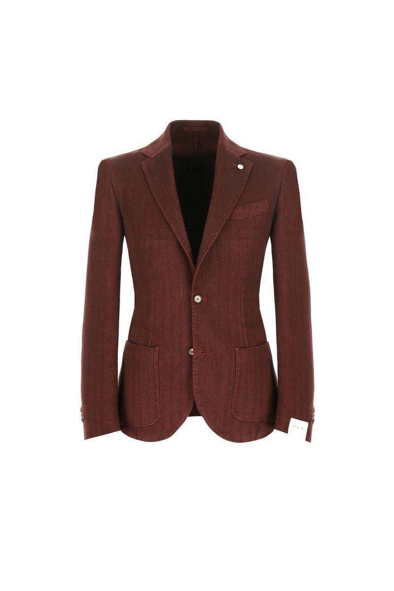 Lubiam Giacca JACK slim tinto capo marrone Giacca JACK slim tinto capo marrone Negozi Online