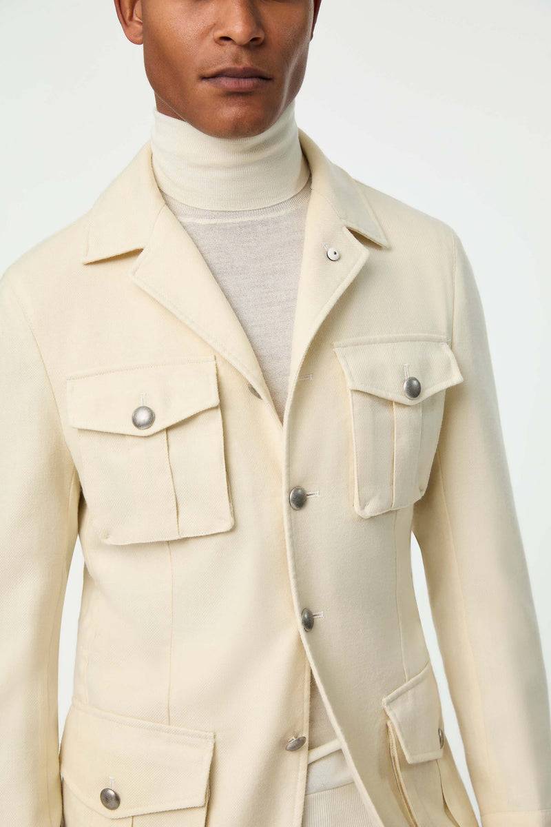 Lubiam Giacca SAHARA tinto capo bianco avorio Giacca SAHARA tinto capo bianco avorio Moda