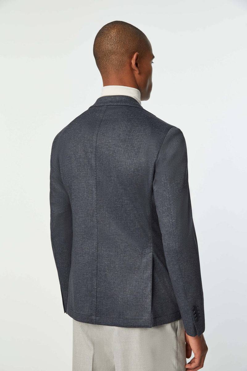 Lubiam Giacca Sam in jersey tecnico blu Giacca Sam in jersey tecnico blu Pezzi Unici
